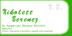 nikolett berencz business card